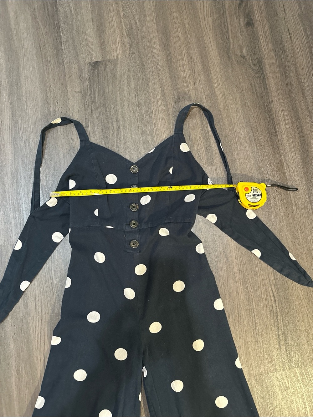 Black & White Polka Dot Wide-Leg Jumpsuit - Picture 9 of 10